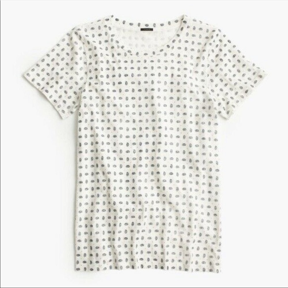 J Crew Sparkle Foulard Paisley T-Shirt xs